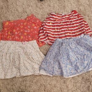 Kids Floral and Striped Shorts Set